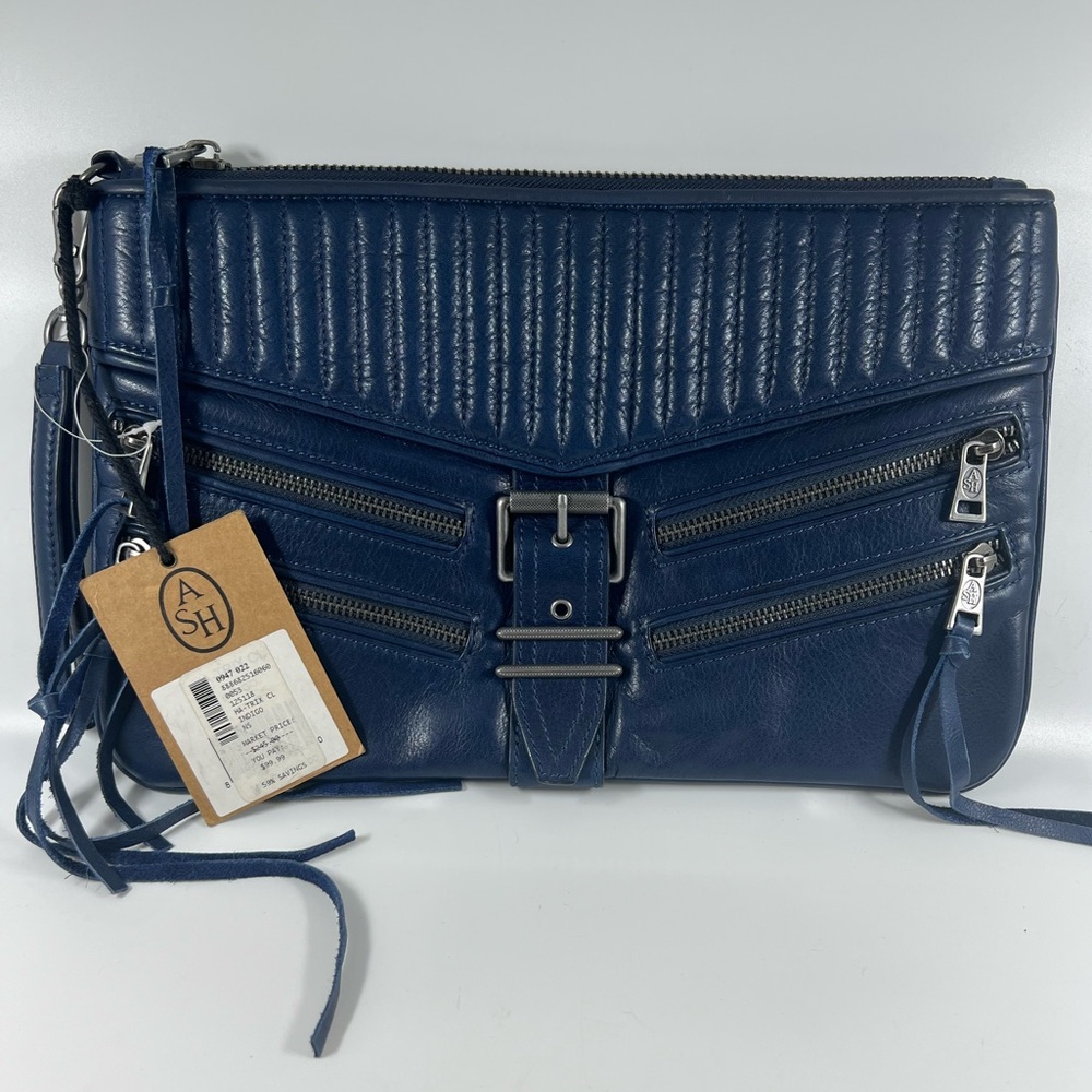 ASH ✨ Blue Leather clutch